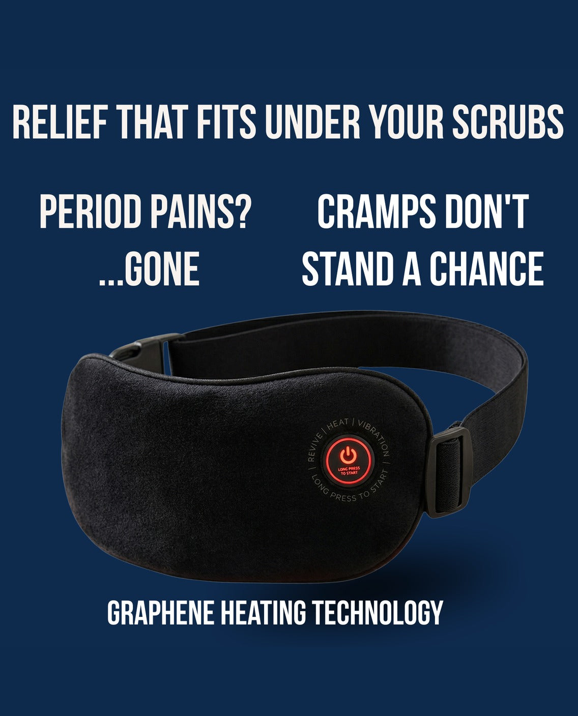 Slim graphene SŌLA Heat Wrap designed to sit under everyday clothing