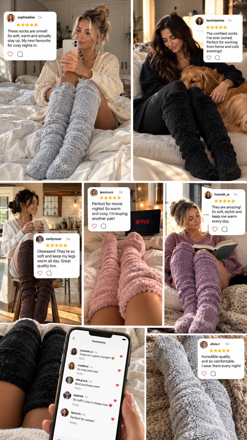 SŌLA CloudFlex™ Socks customer collage